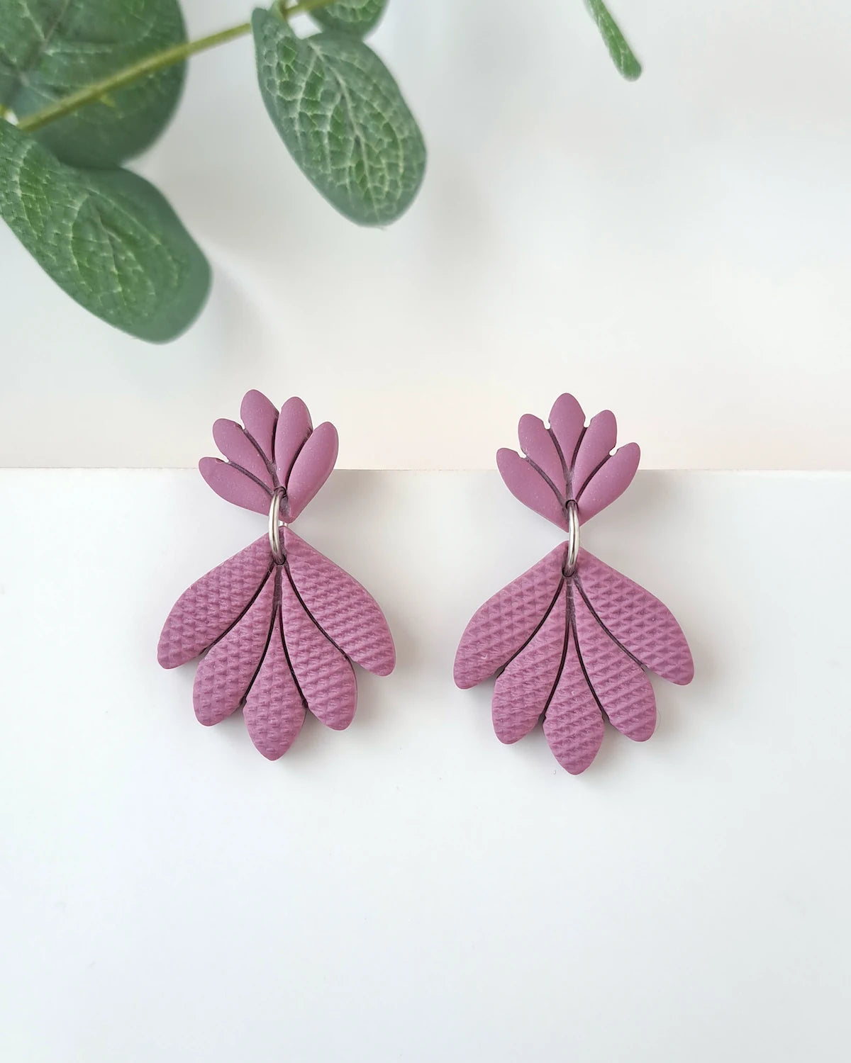 Pointed Floral Embossed Clay Cutter
