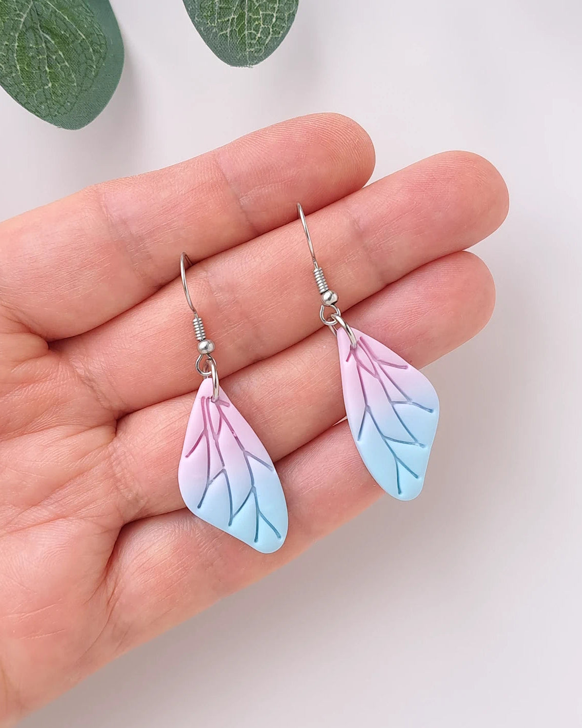 Ombre Wing Dangle Earrings