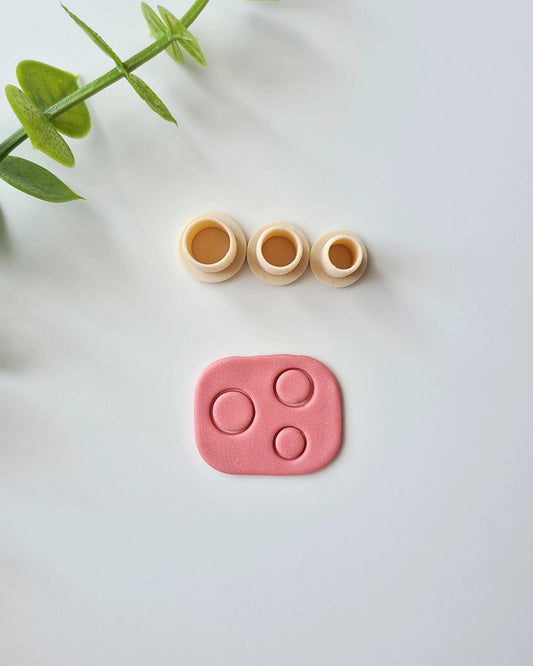 Circle Petal Micro Clay Cutter Set