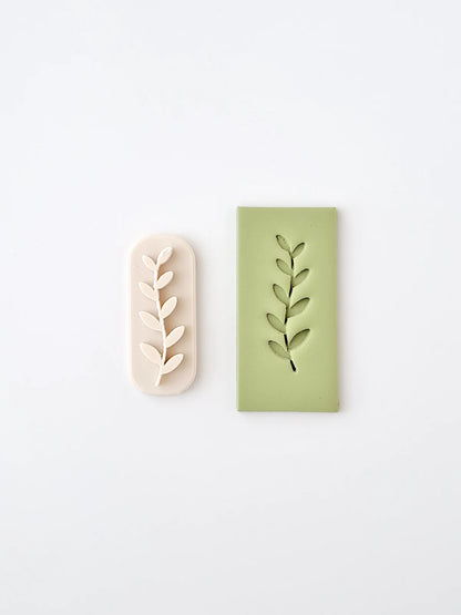 Botanical Polymer Clay Stamp #1