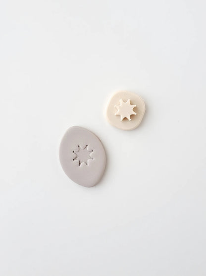8 Point Star Polymer Clay Stamp