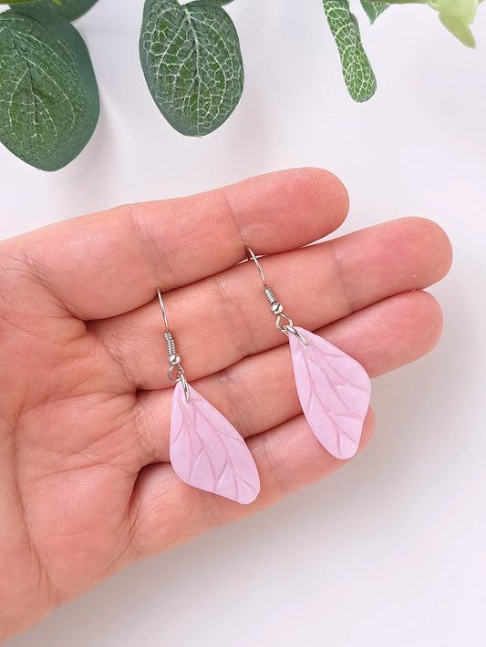Pink Petal Wings Earrings