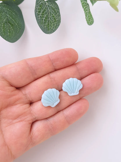 Pastel Shells Stud Earrings