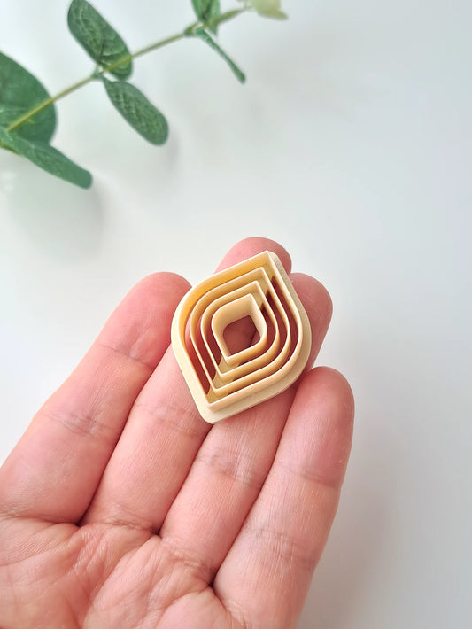 Embossed Rounded Diamond Clay Cutter