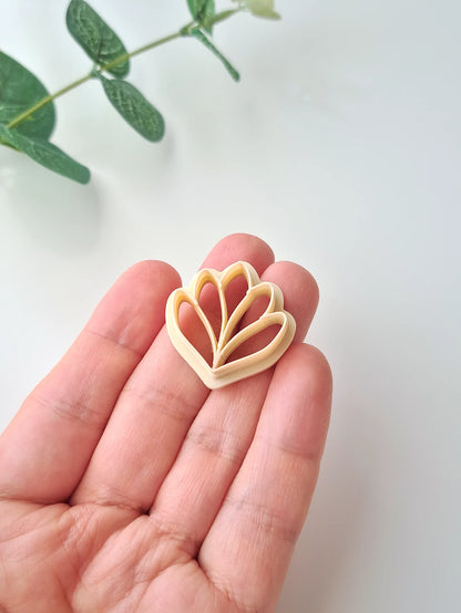 Pointed Floral Embossed Clay Cutter
