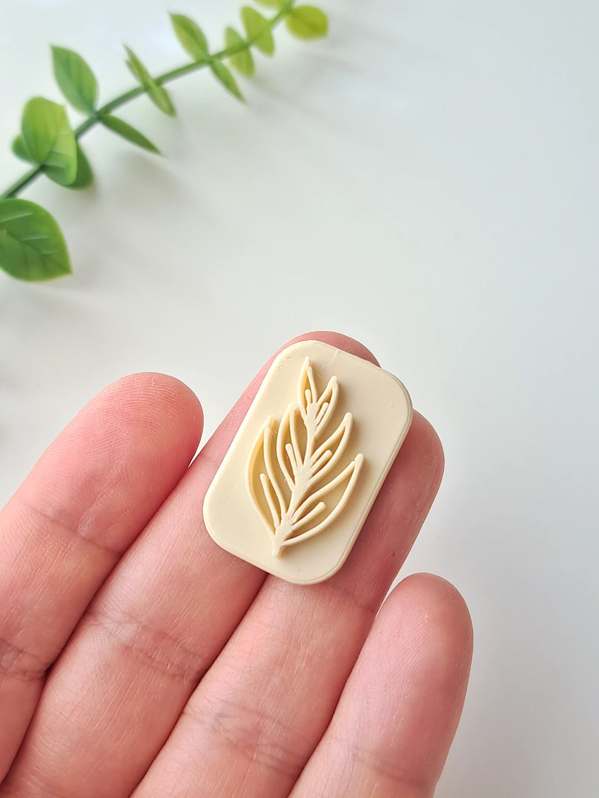 Botanical Polymer Clay Stamp #4
