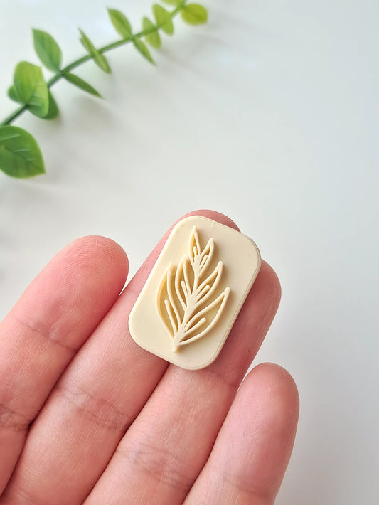Botanical Polymer Clay Stamp #4