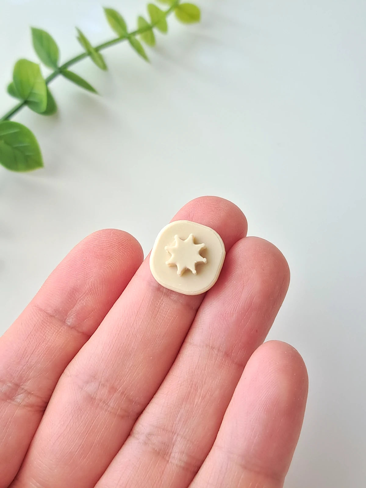 8 Point Star Polymer Clay Stamp