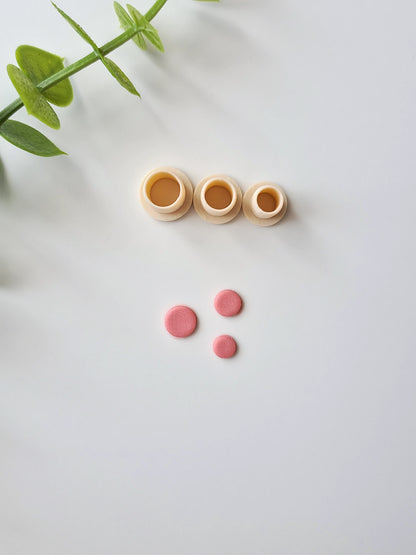 Circle Petal Micro Clay Cutter Set