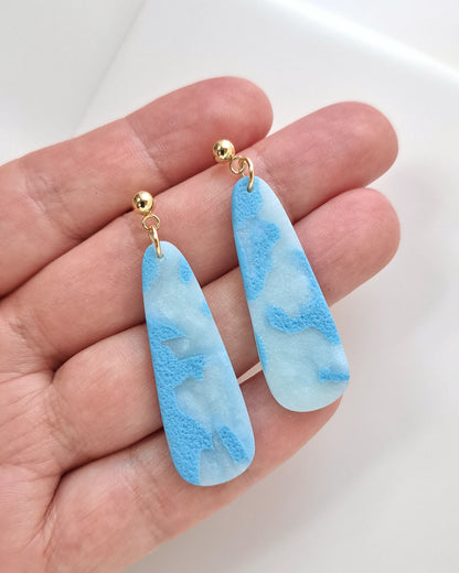 Blue Sky Long Drop Earrings