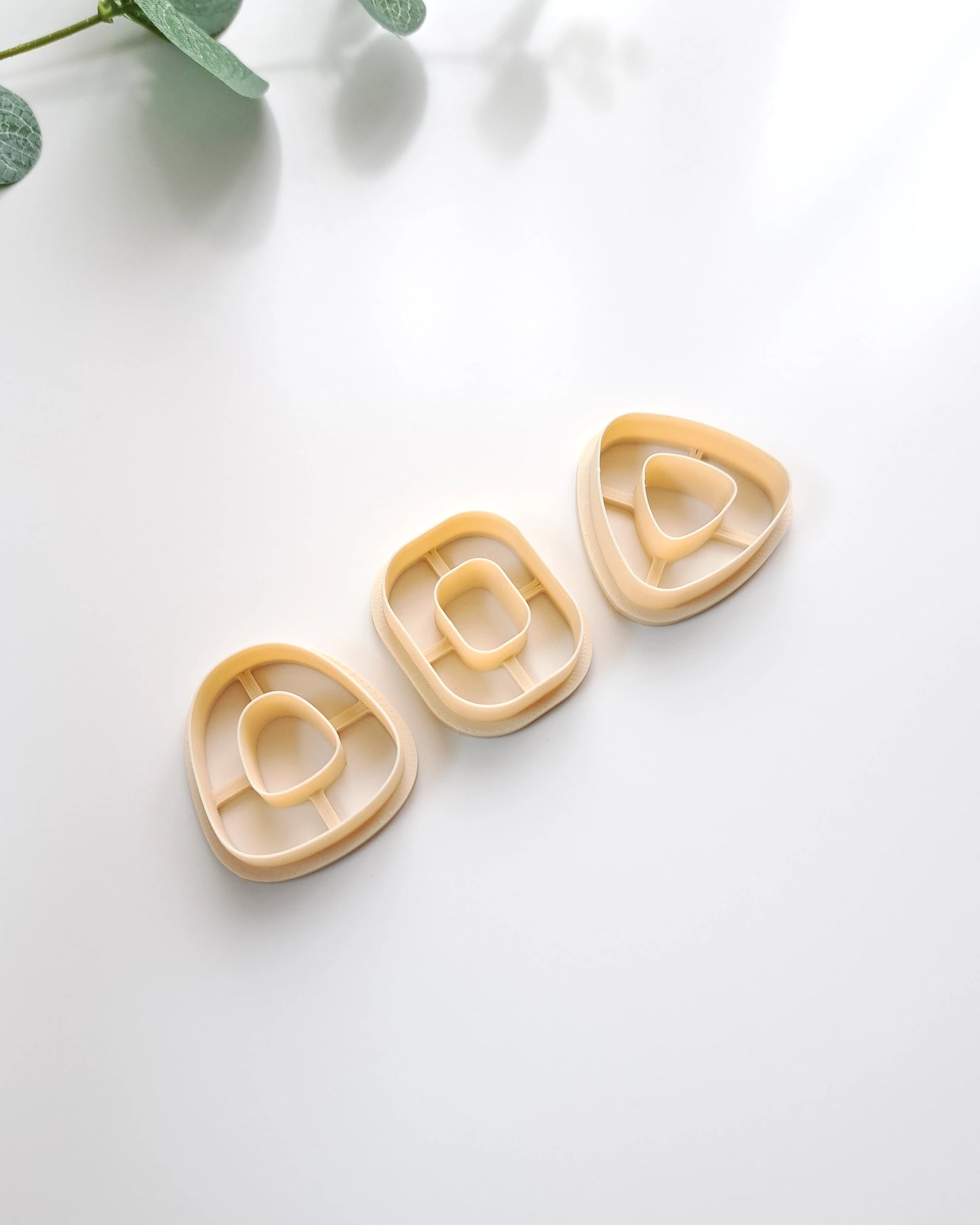 3-in-1 Donut Polymer Clay Cutter Set (3 Pcs) Triangle, Arch & Rectangle
