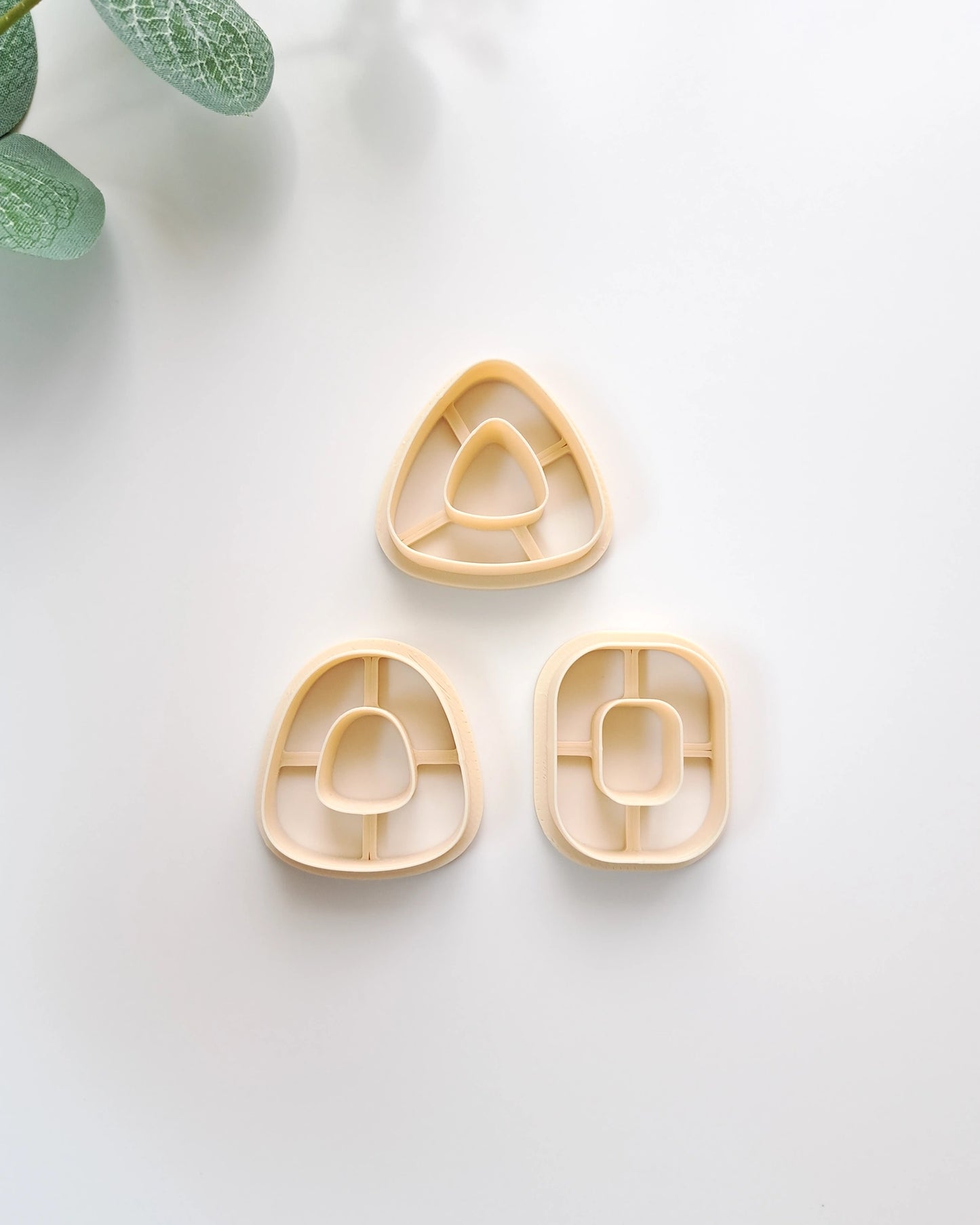 3-in-1 Donut Polymer Clay Cutter Set (3 Pcs) Triangle, Arch & Rectangle