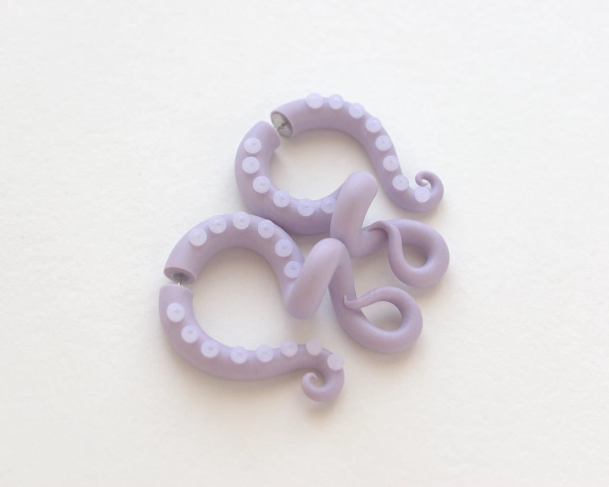Pastel Goth Tentacle Earrings