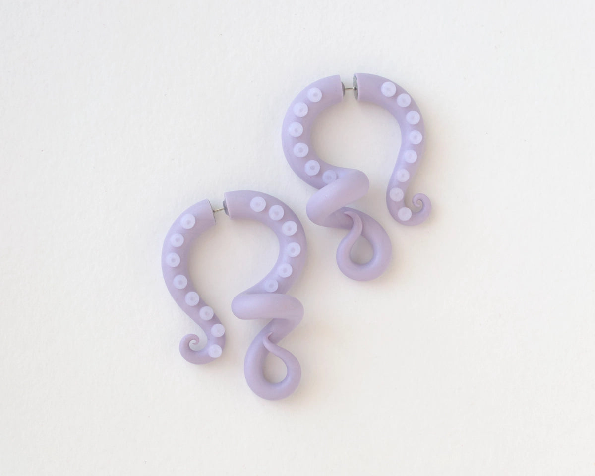 Pastel Goth Tentacle Earrings