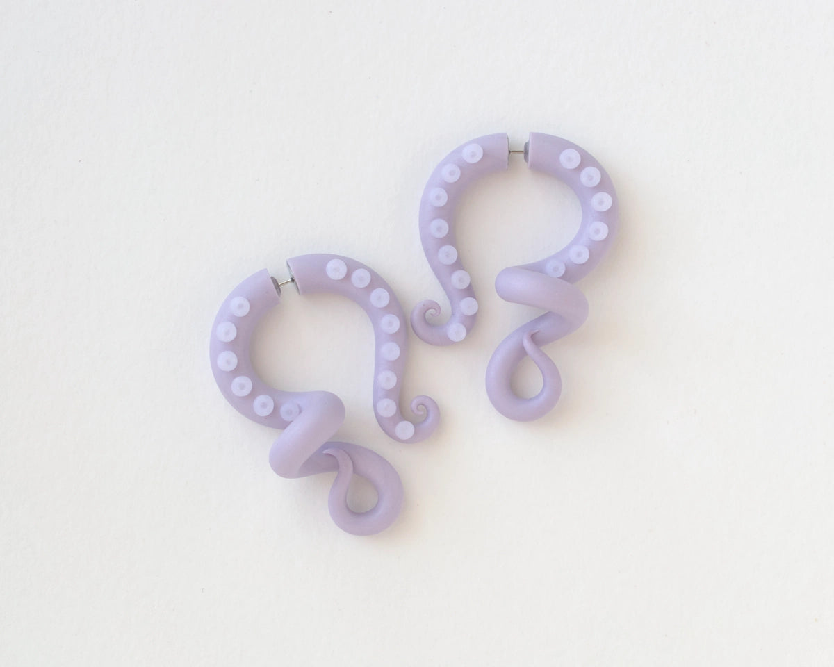 Pastel Goth Tentacle Earrings