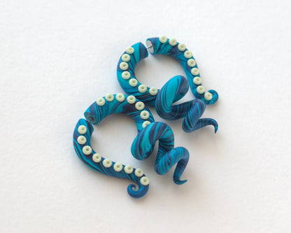 Tentacle Earrings with Glow in the Dark suction cups